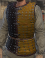 Henry wearing the black and yellow Aachen dyed brigandine